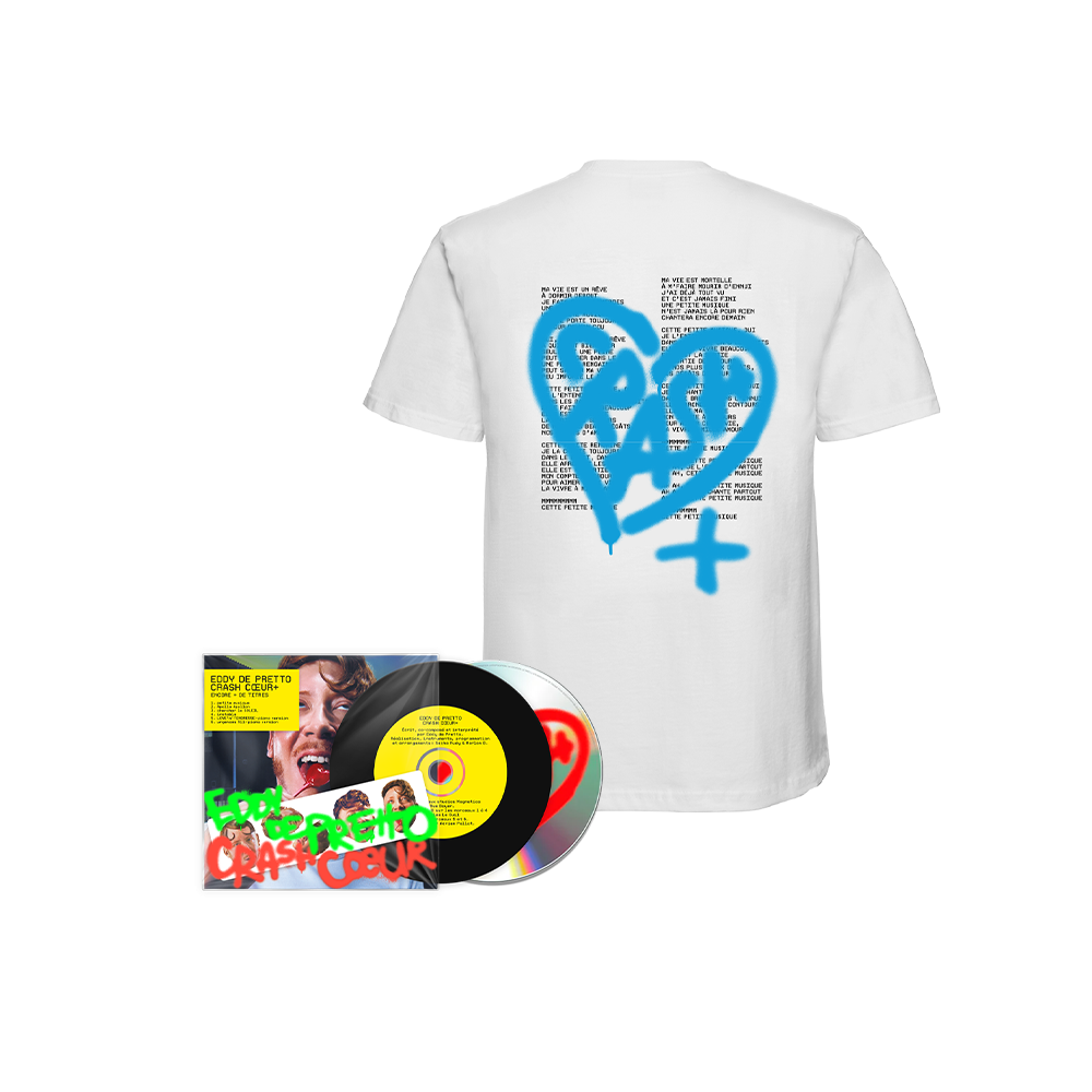 Pack "Crash coeur+" CD dédicacé (réédition) + T-shirt "Petite musique"