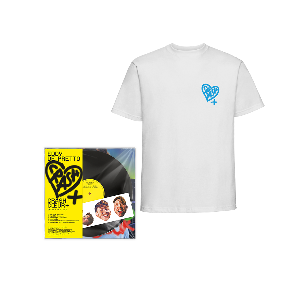 Pack "Crash coeur+" Vinyle dédicacé (réédition) + T-shirt "Petite musique"